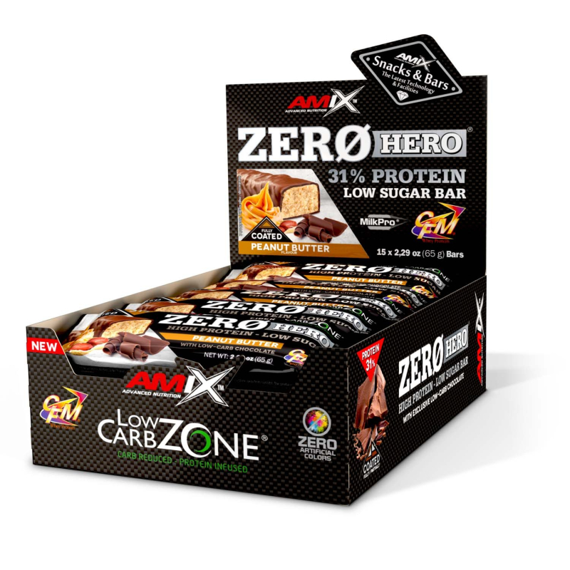 Zero Hero Protein Bar 15x65g Crema Cacahuete
