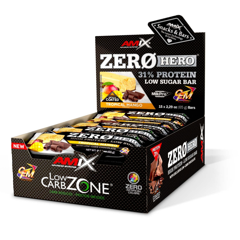 Zero Hero Protein Bar 15x65g Mango