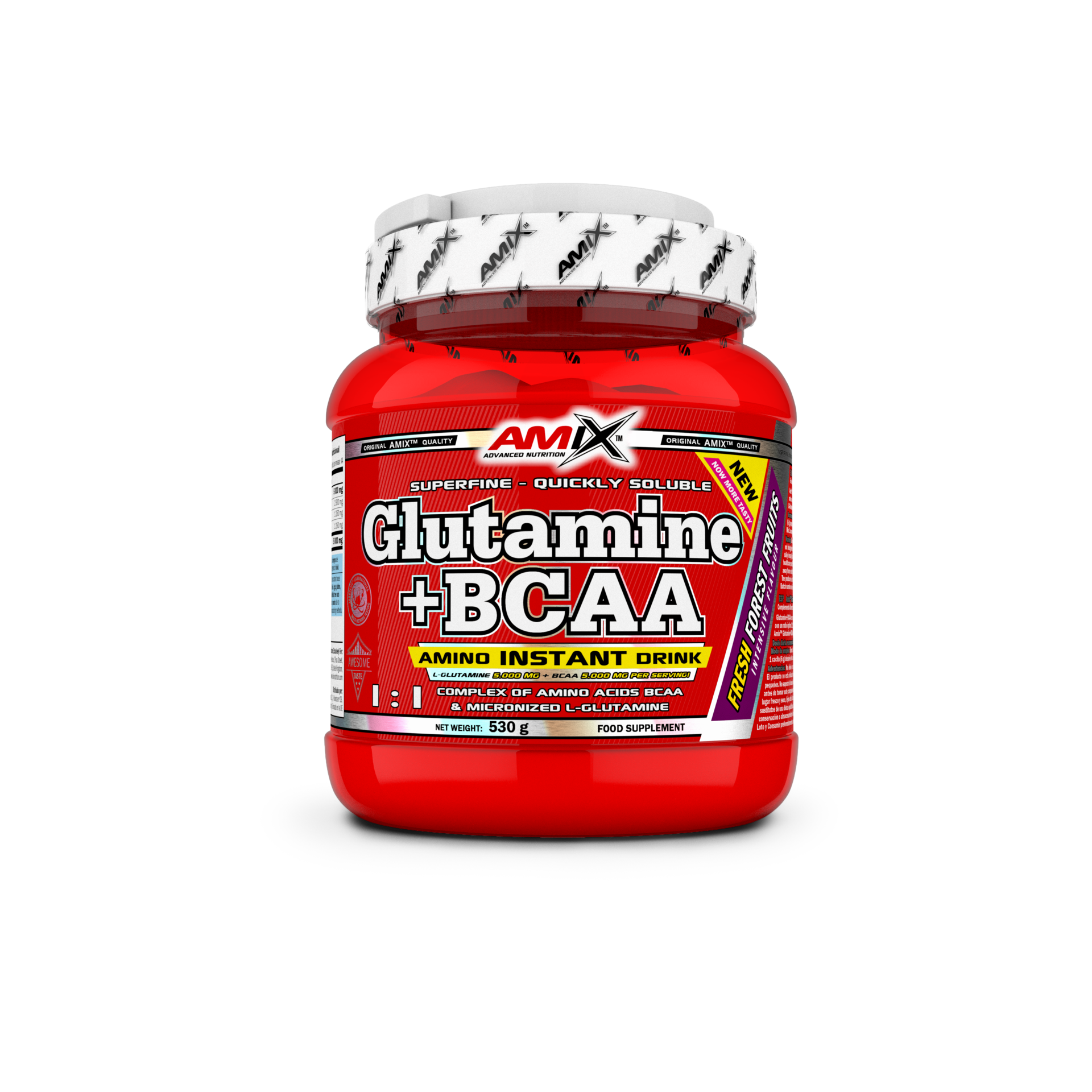Glutamina+Bcaa´s 530g Frutas del Bosque