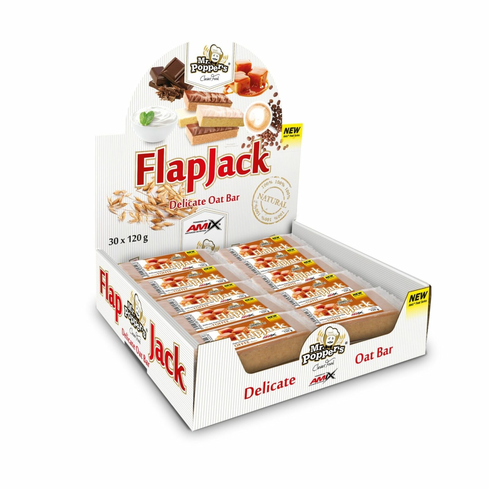 FlapJack Oat Bar 30x120g Doble Chocolate