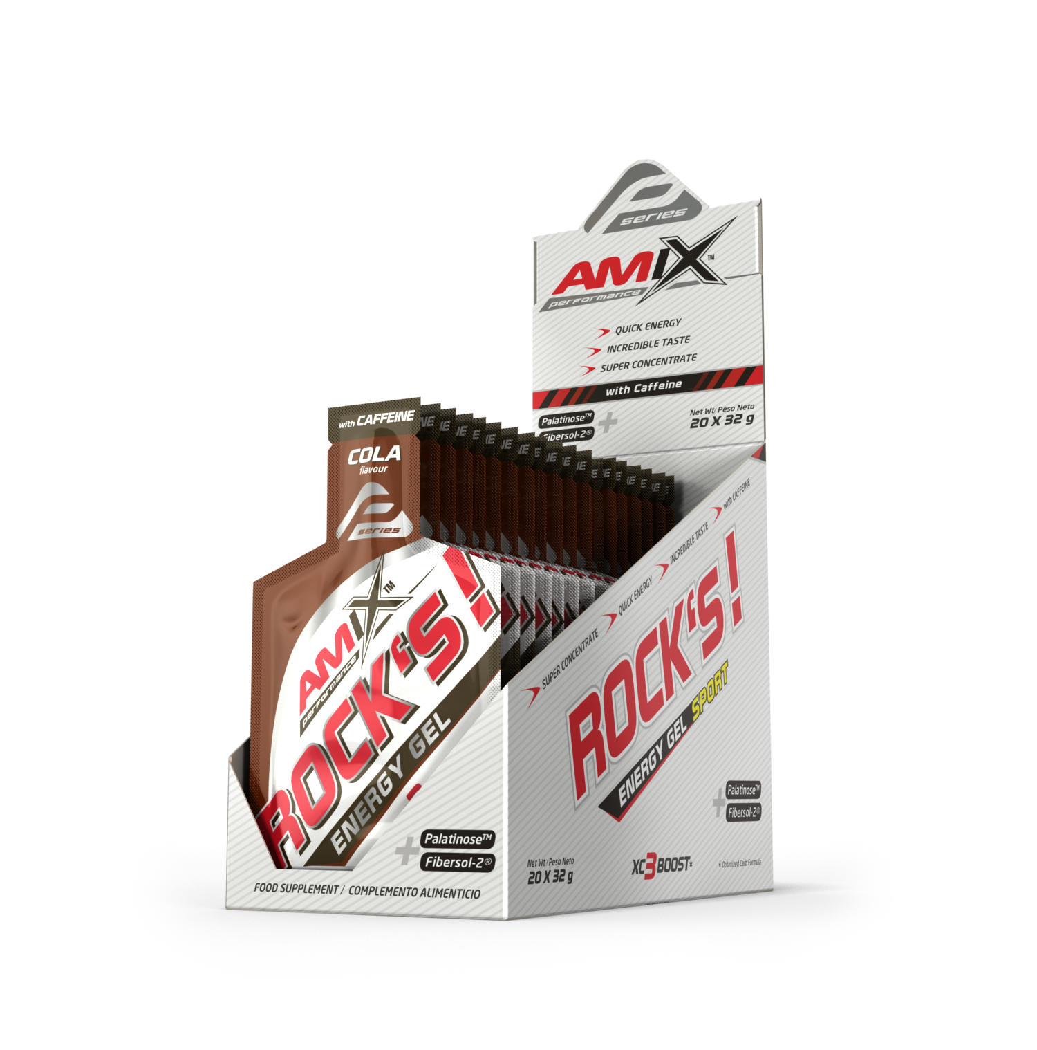 Rock´s Gel con Cafeina 20x32g Cola