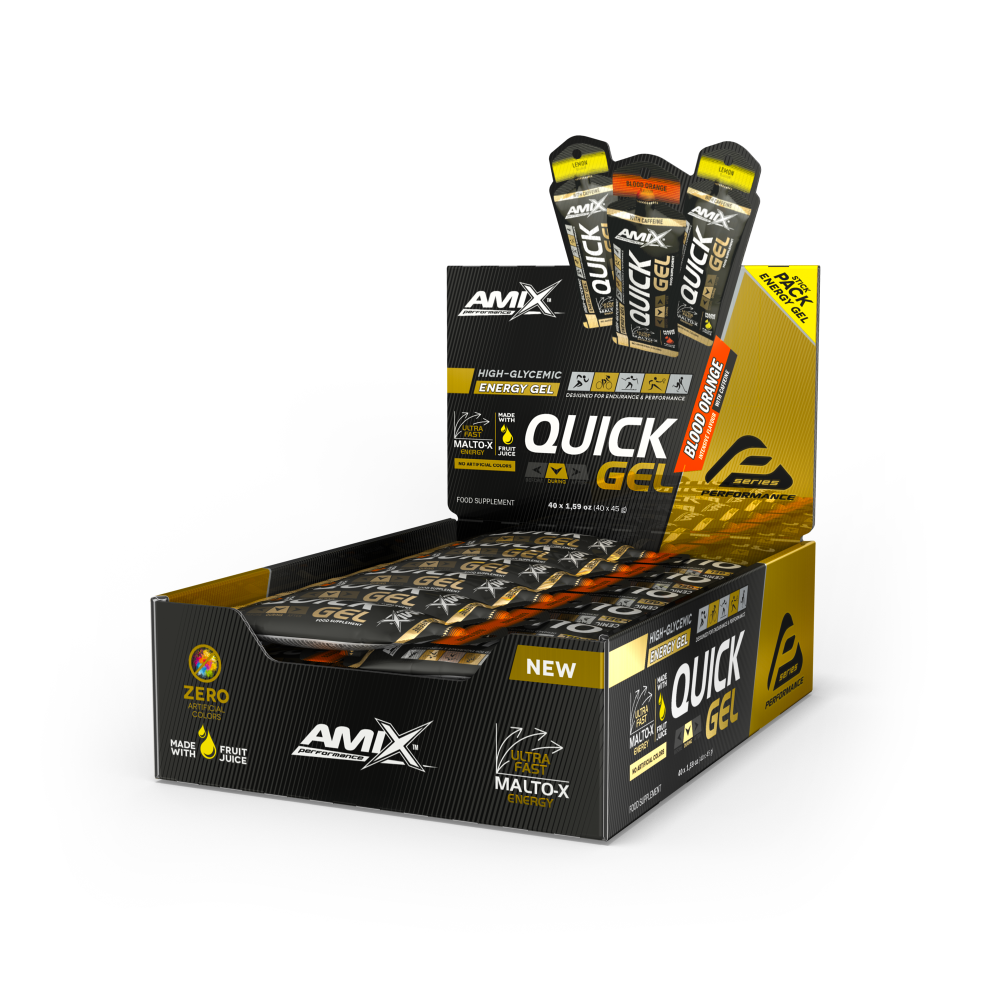 Quick Energy Gel 40x45g Naranja Sanguinea
