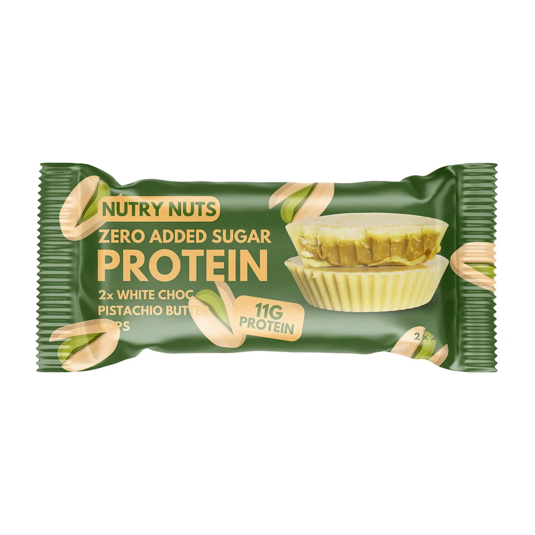 NUTRY NUTS WHITE CHOC PISTACHO CUPS 12X42G