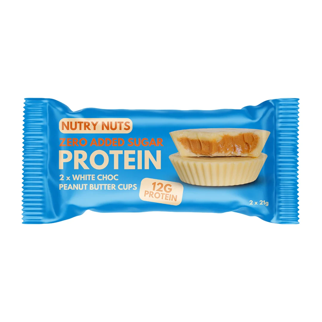 NUTRY NUTS WHITE CHOC PEANUT CUPS 12X42G